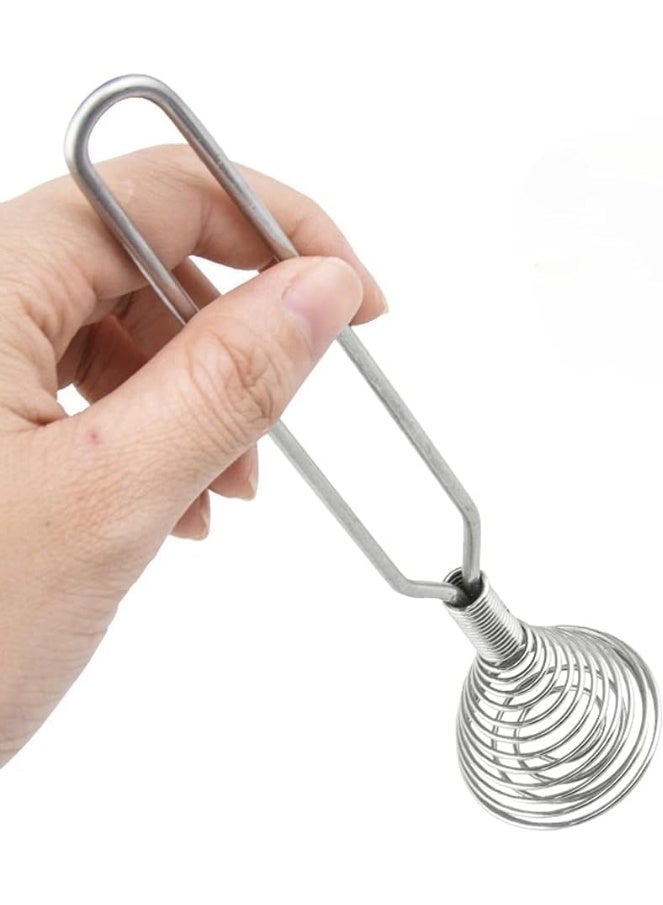 CLENEA Stainless Steel Spring Coil Whisk Wire Whip Cream Egg Beater Gravy Cream Hand Mixer Kitchen Tool Accessories For Mixing, Blending, Beating, Stirring, Cooking - Image 1